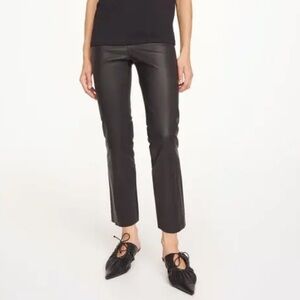 Malene Birger Florentina Black Leather Pullon Pant Size 42